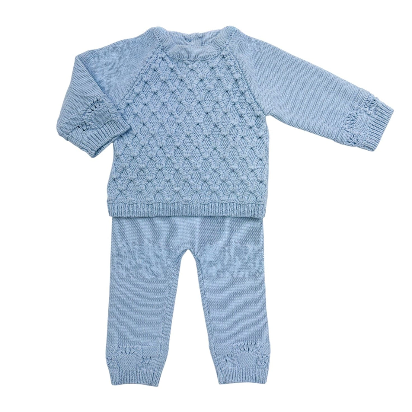 Baby | Carl Blue Knit Cotton Baby Set