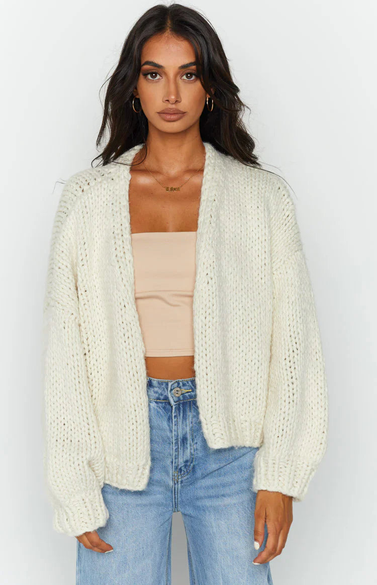 Bad Habits Knit Cardigan | Cream