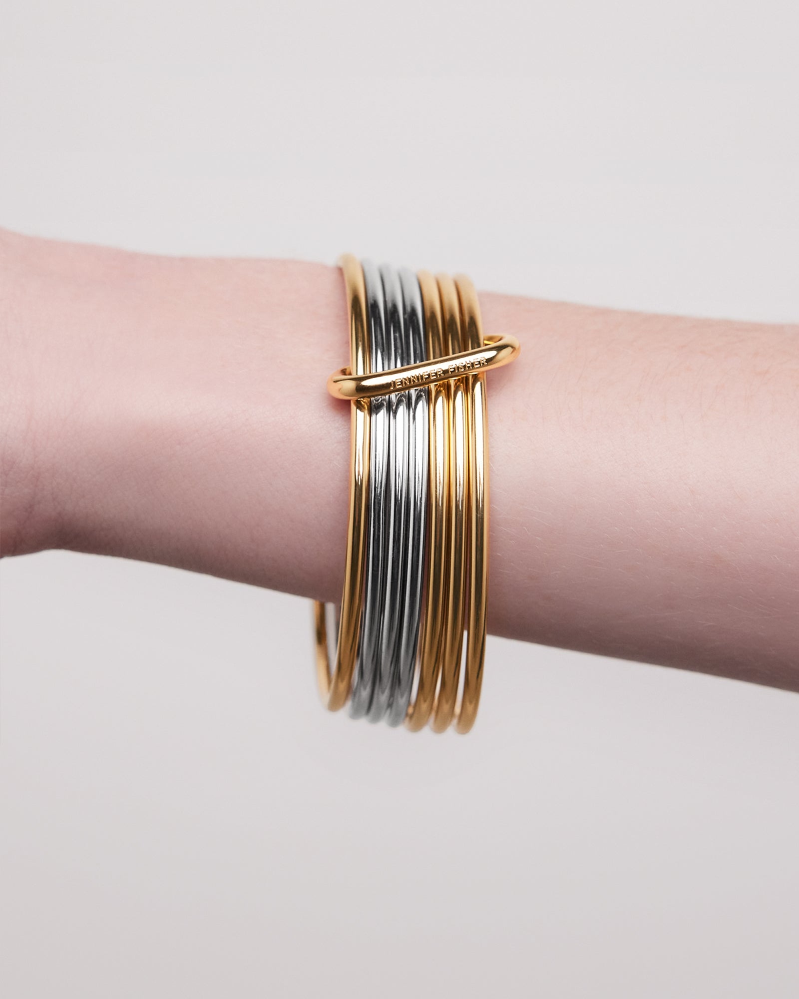 Bangle Set bracelet - front view | gold bracelets for women