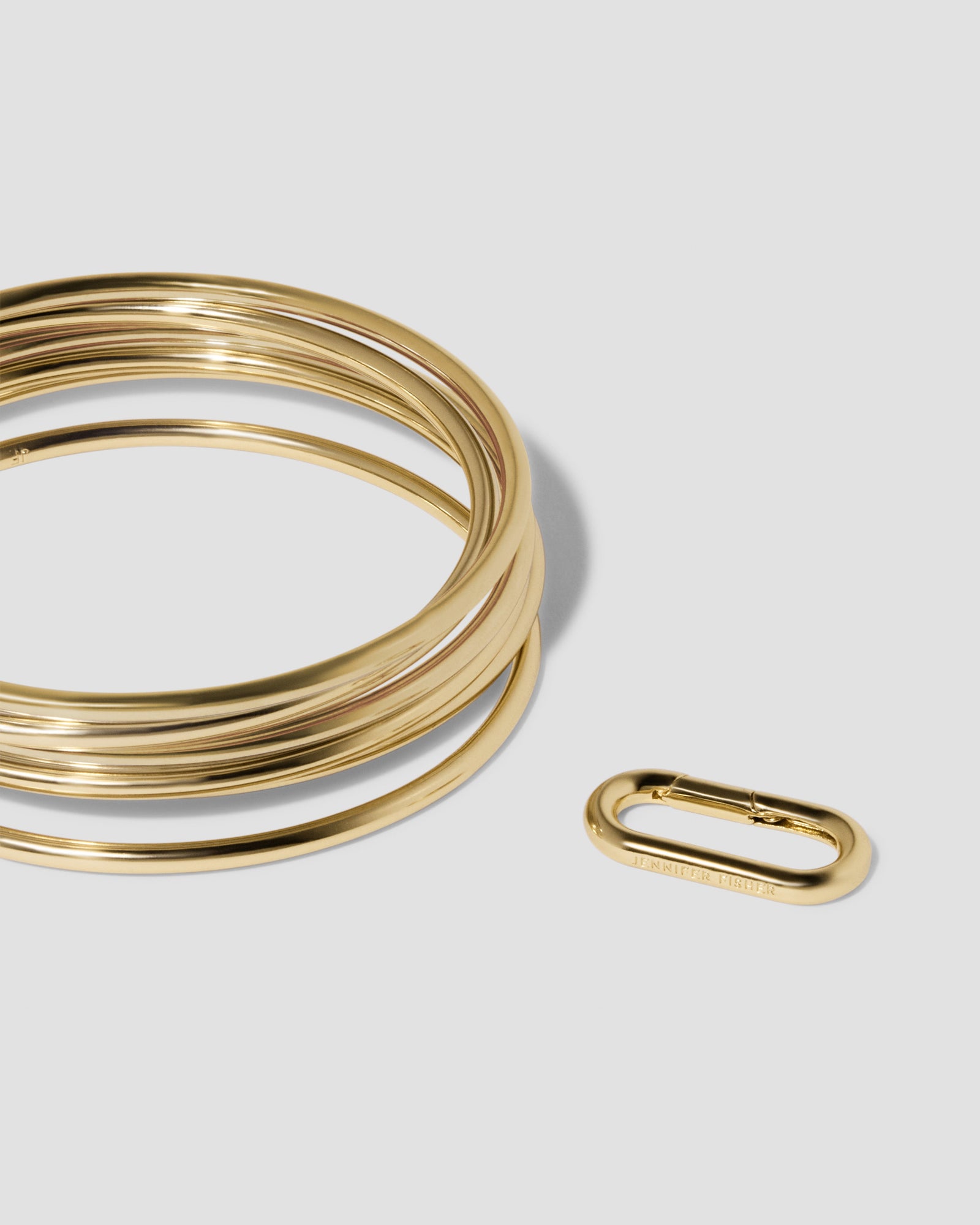 Bangle Set bracelet - styled on model | gold bracelets for women