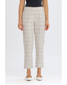 Barbie Tweed Trouser | Beige Combo