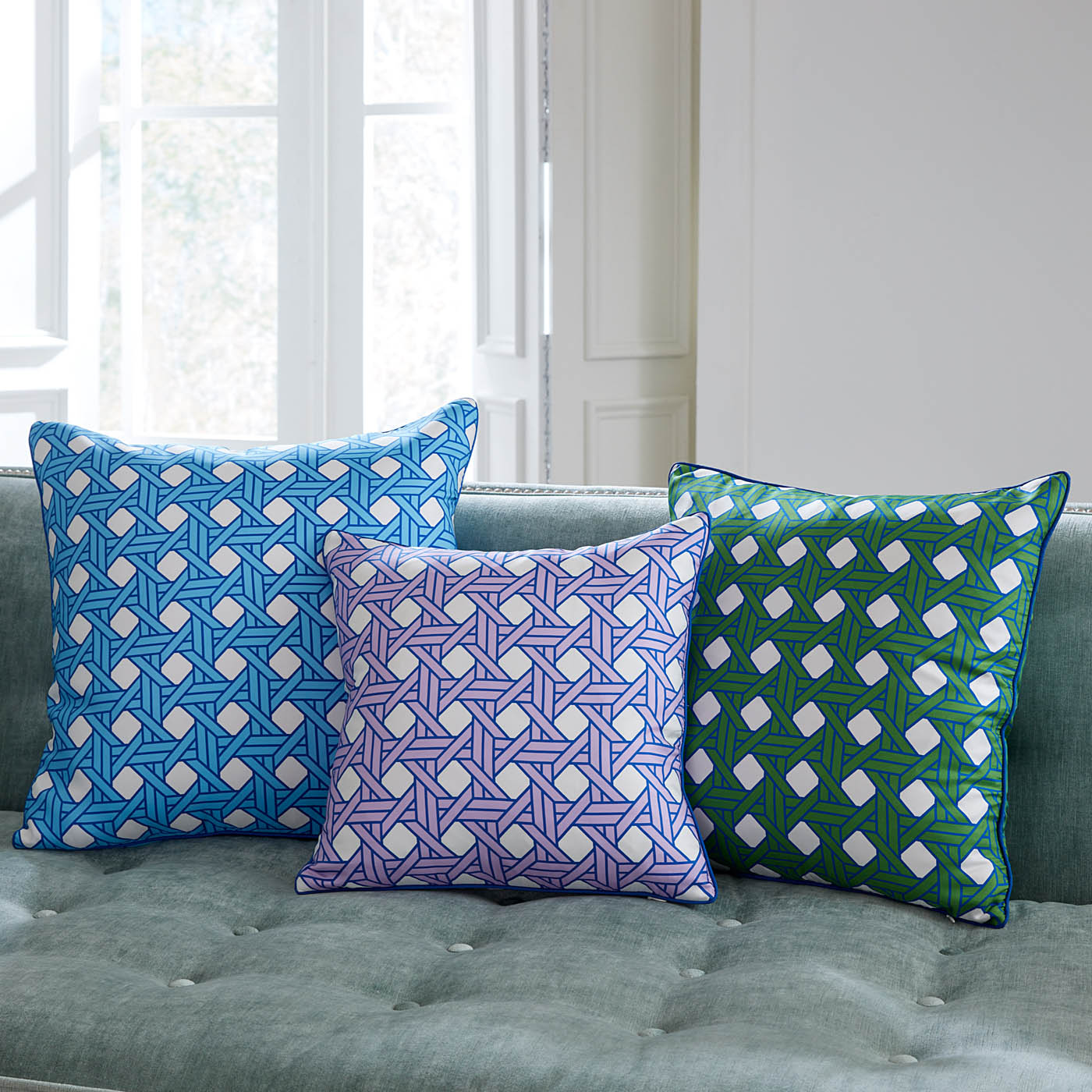 Basketweave Pillow | Green