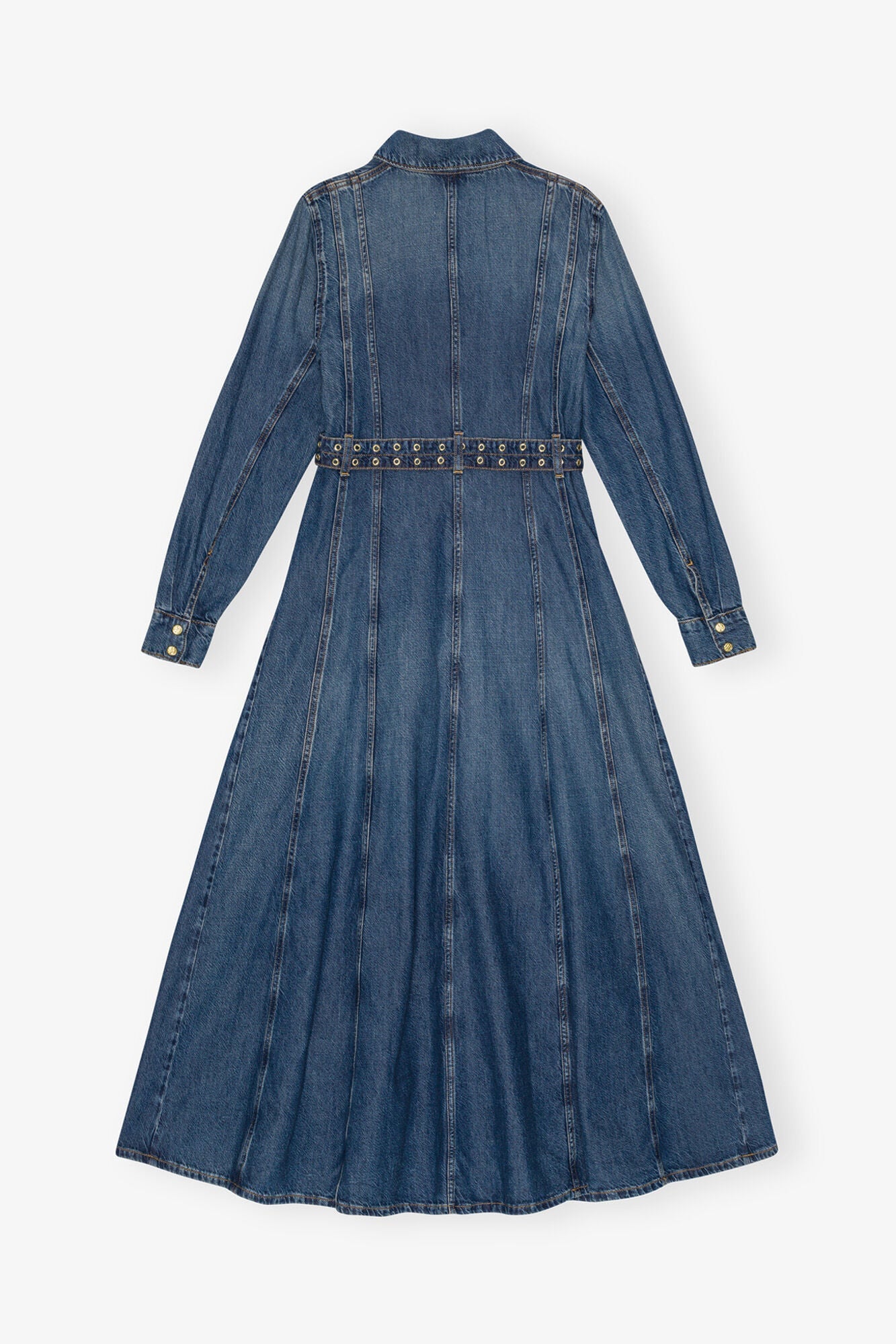 Belted Maxi Dress | Mid Blue Vintage
