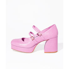 Bizzy Retro Inspired Chunky Strapped Heel | Peony