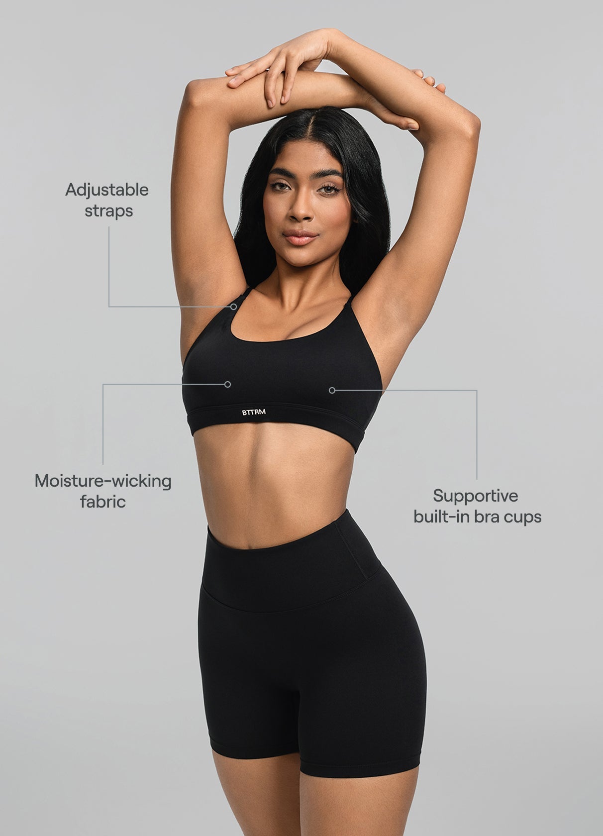 Airy Active Strap Top | Black