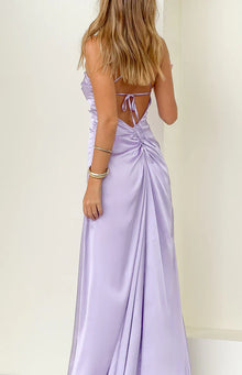 Blaise Satin Maxi Dress | Lilac