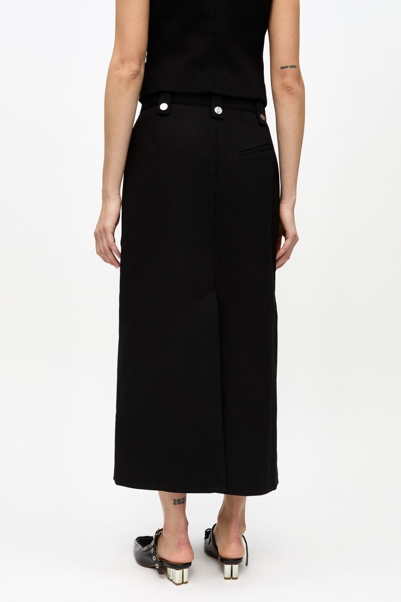 Bonded Crepe Skirt | Black (V2)