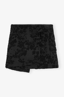 Boucle Jacquard Suiting Mini Skirt | Black