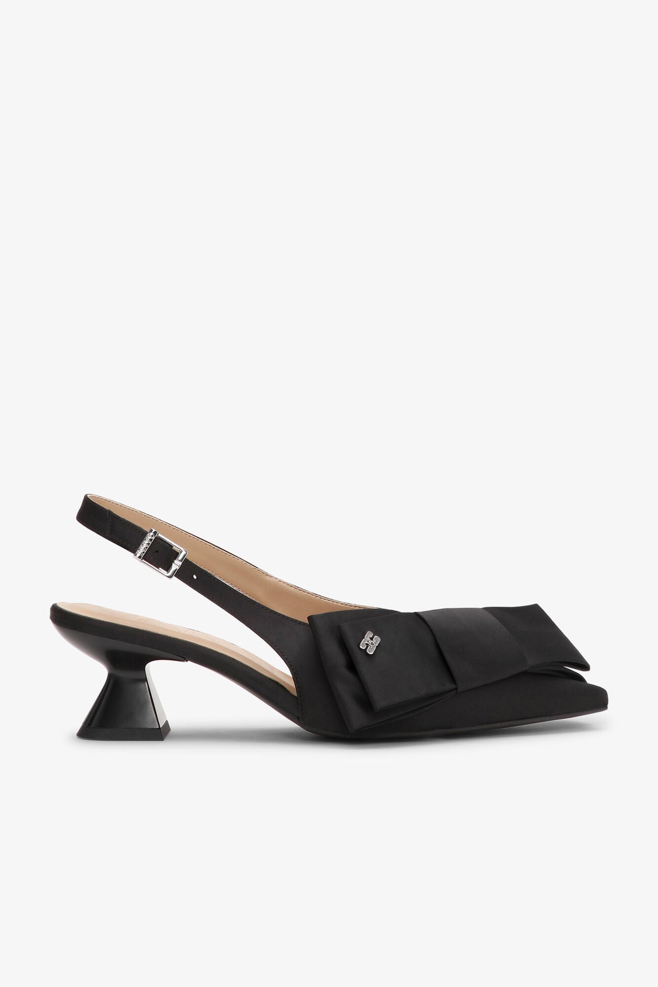Bow Kitten Heel Pumps | Black