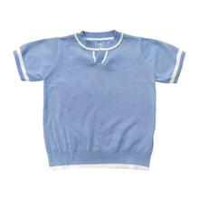 Boy | Baxter Blue Cotton Knit Polo Shirt
