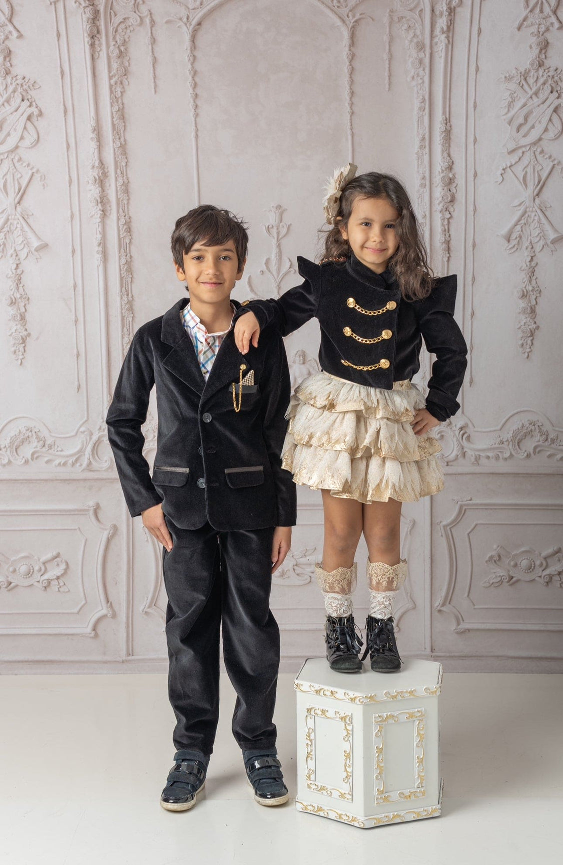 Boy | Charlie Velour Tuxedo Pants | Black