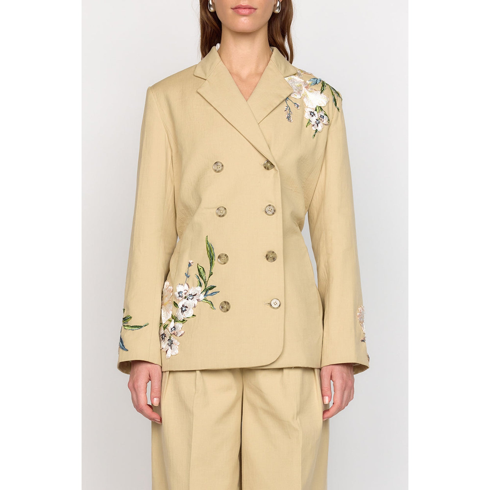 Brenna Blazer | Sand Embroidery