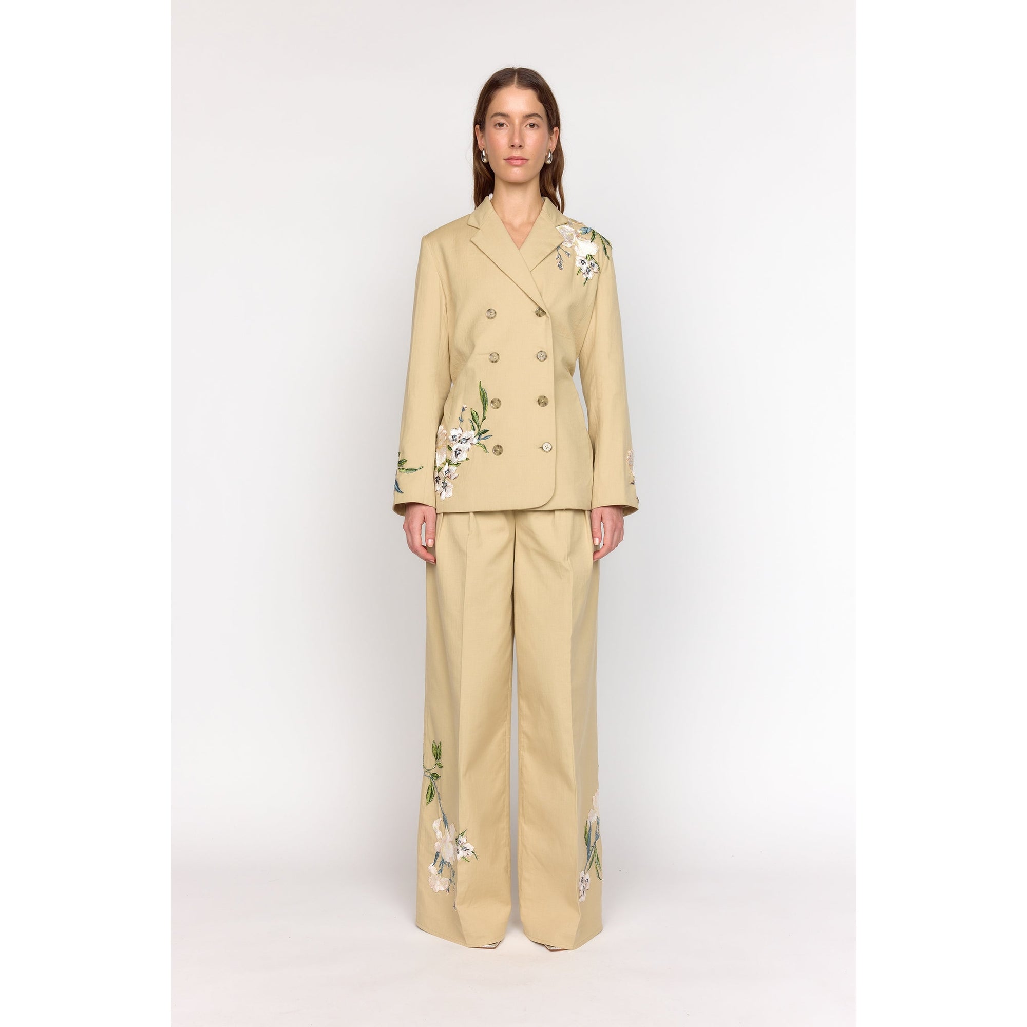 Brenna Blazer | Sand Embroidery