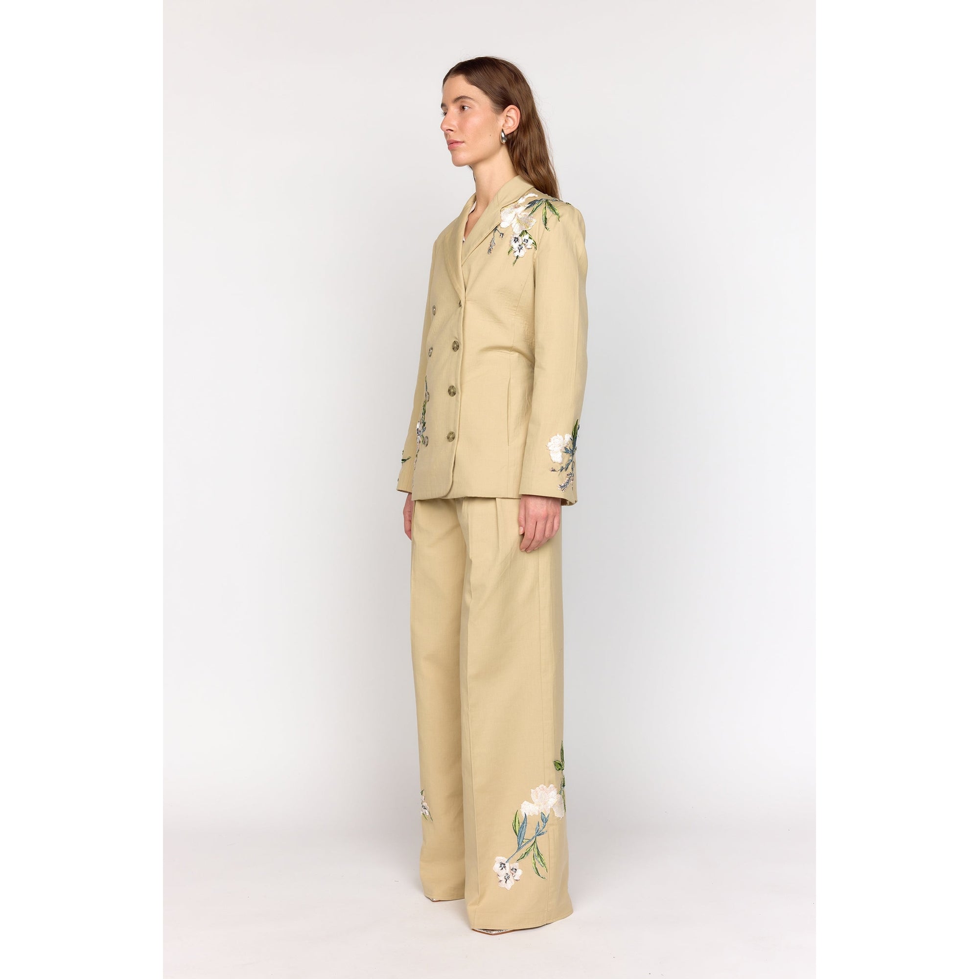 Brenna Blazer | Sand Embroidery