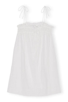 Broderie Anglaise Strap Dress | Bright White