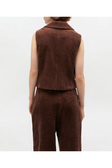 Brown Corduroy Vest | Chicory Coffee