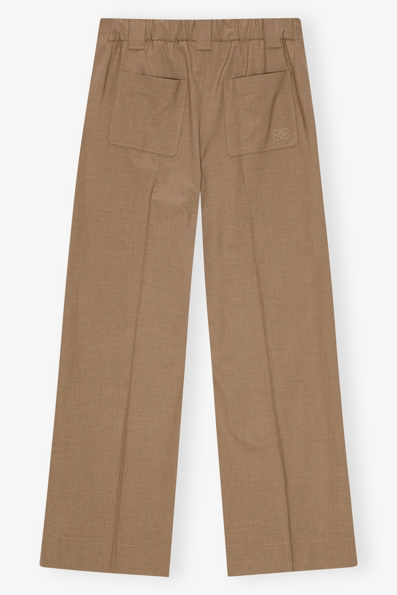 Brown Drapey Melange Trousers | Tiger's Eye