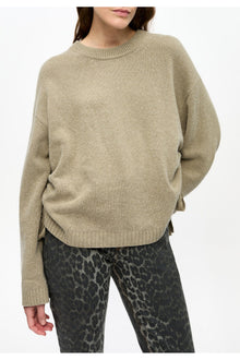 Brown Future Wool Mix Oversized Jumper | Dusty Olive