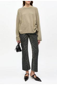 Brown Future Wool Mix Oversized Jumper | Dusty Olive
