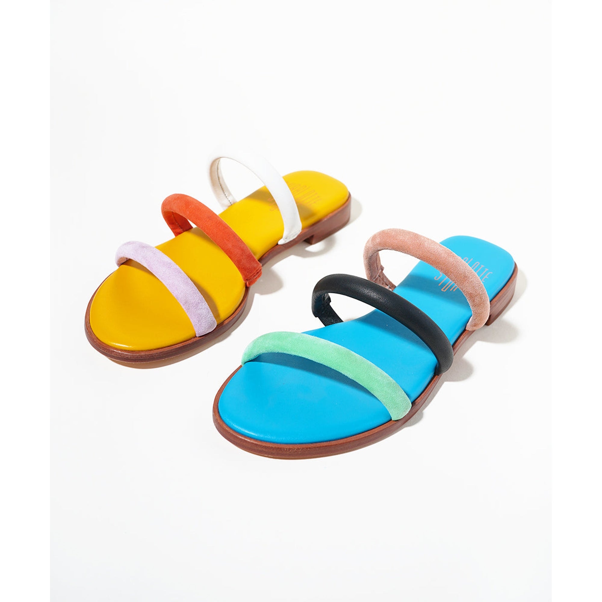 Bruna Strappy Flat Sandal | Confetti