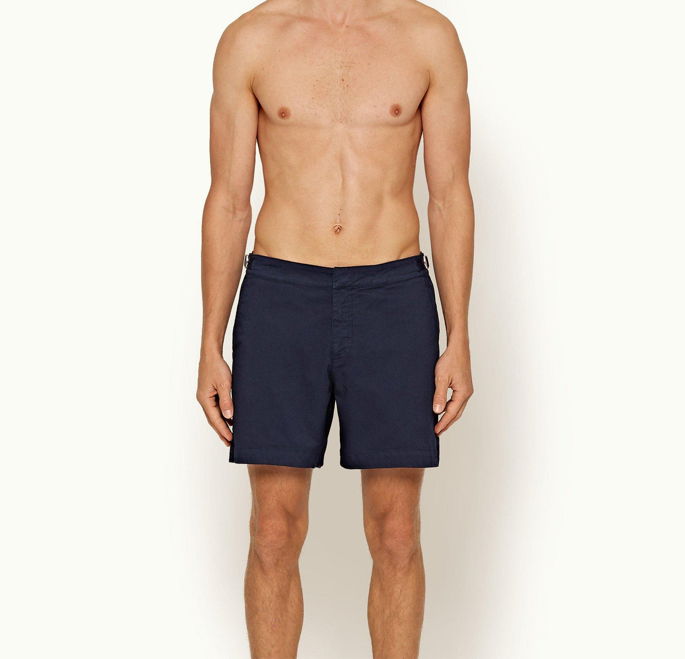 Bulldog Cotton Twill Mid-Length Shorts | Navy