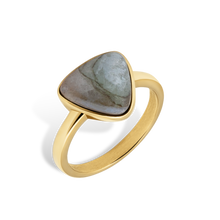 Clover Ring | Labradorite | 14K Gold Plated