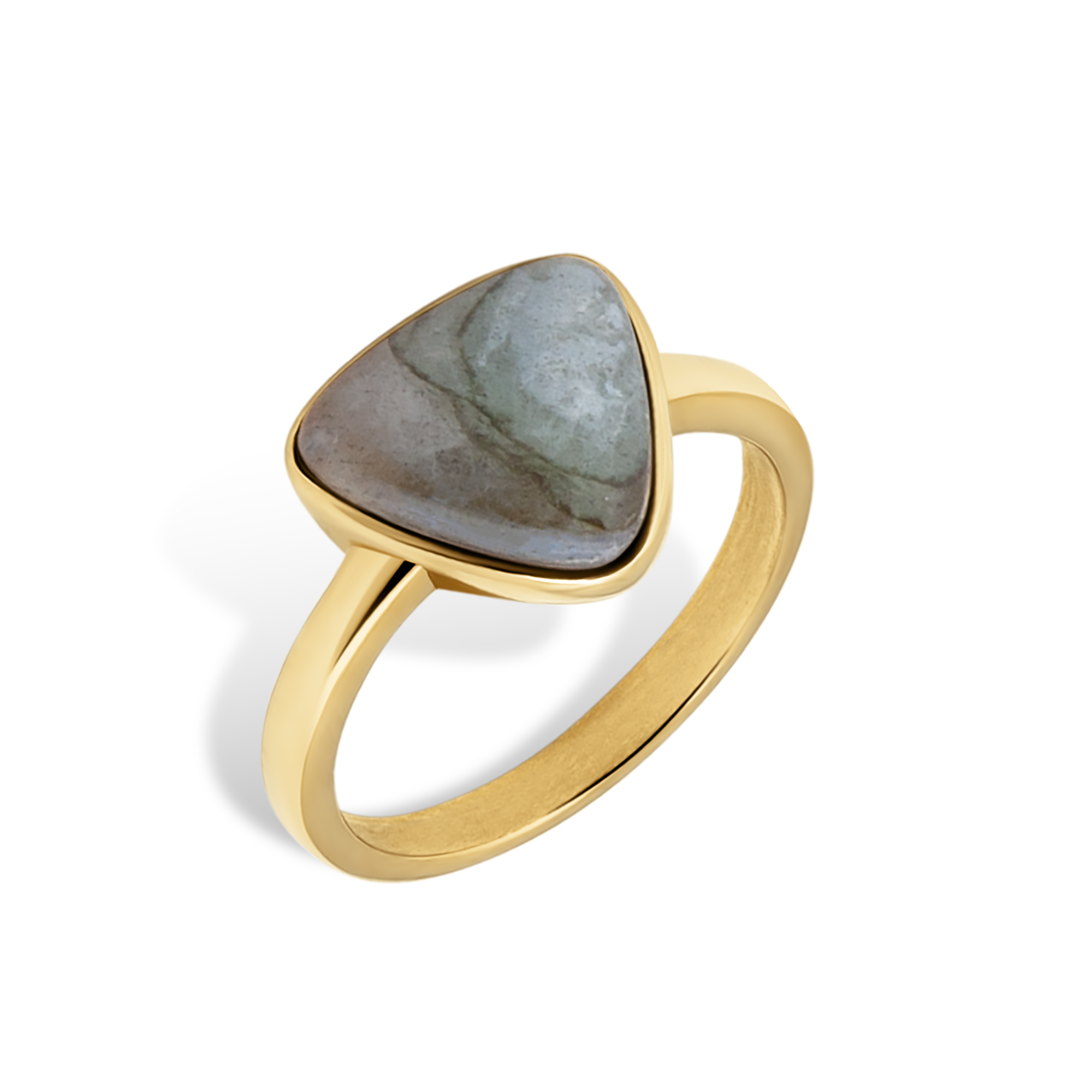 Clover Ring | Labradorite | 14K Gold Plated