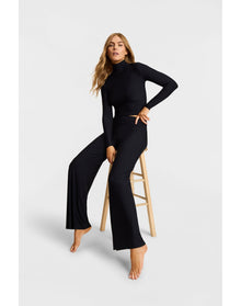Butter Wide Leg Pull On Pant | Black
