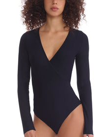 Butter Wrap Bodysuit | Black