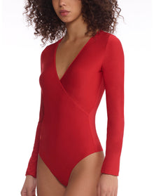 Butter Wrap Bodysuit | Scarlet