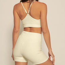 Midi Bike Short | Buttercream Rib