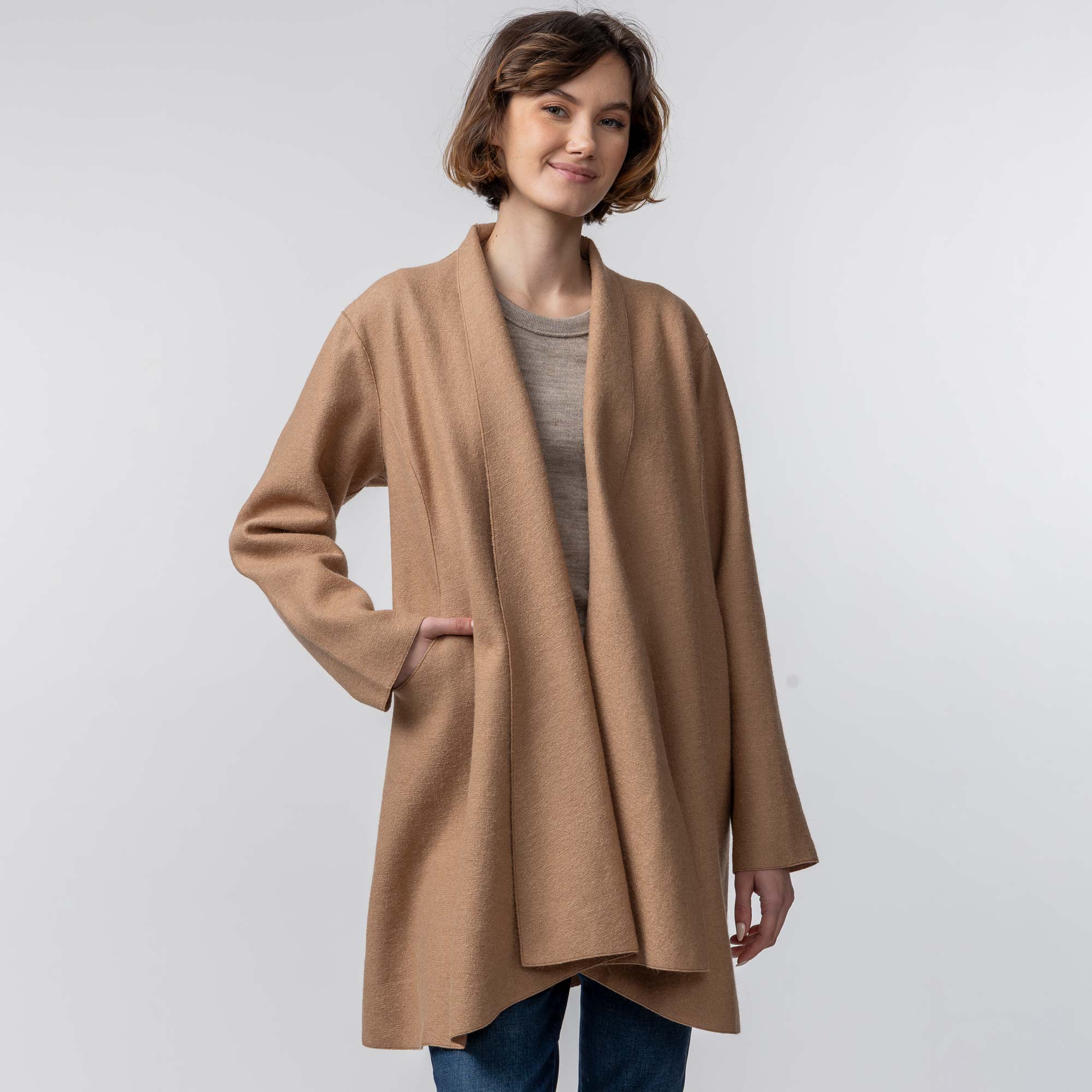 Women | Swing Coat | Camel
