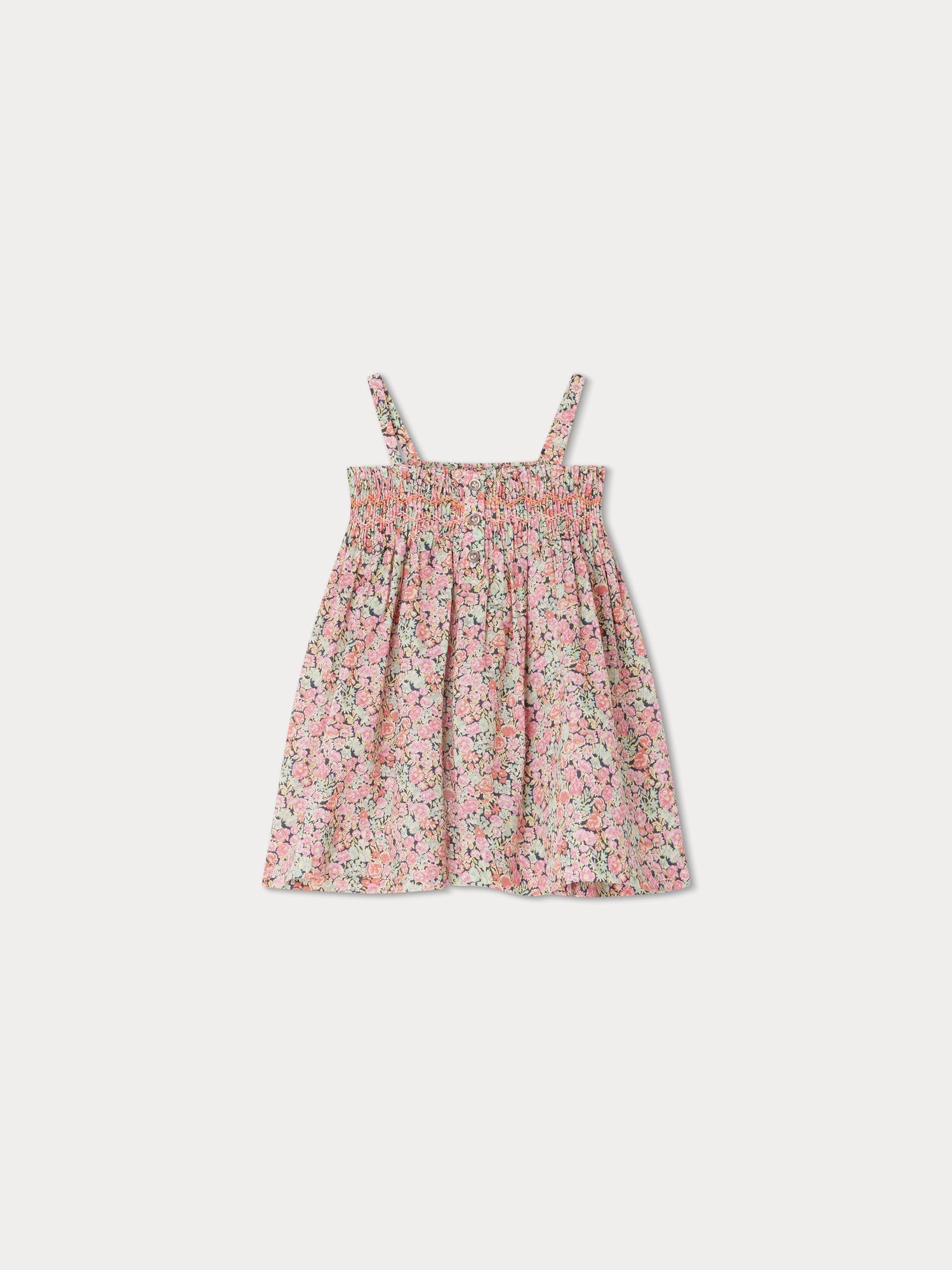 Girl | Fabricia Smocked Dress | Coral