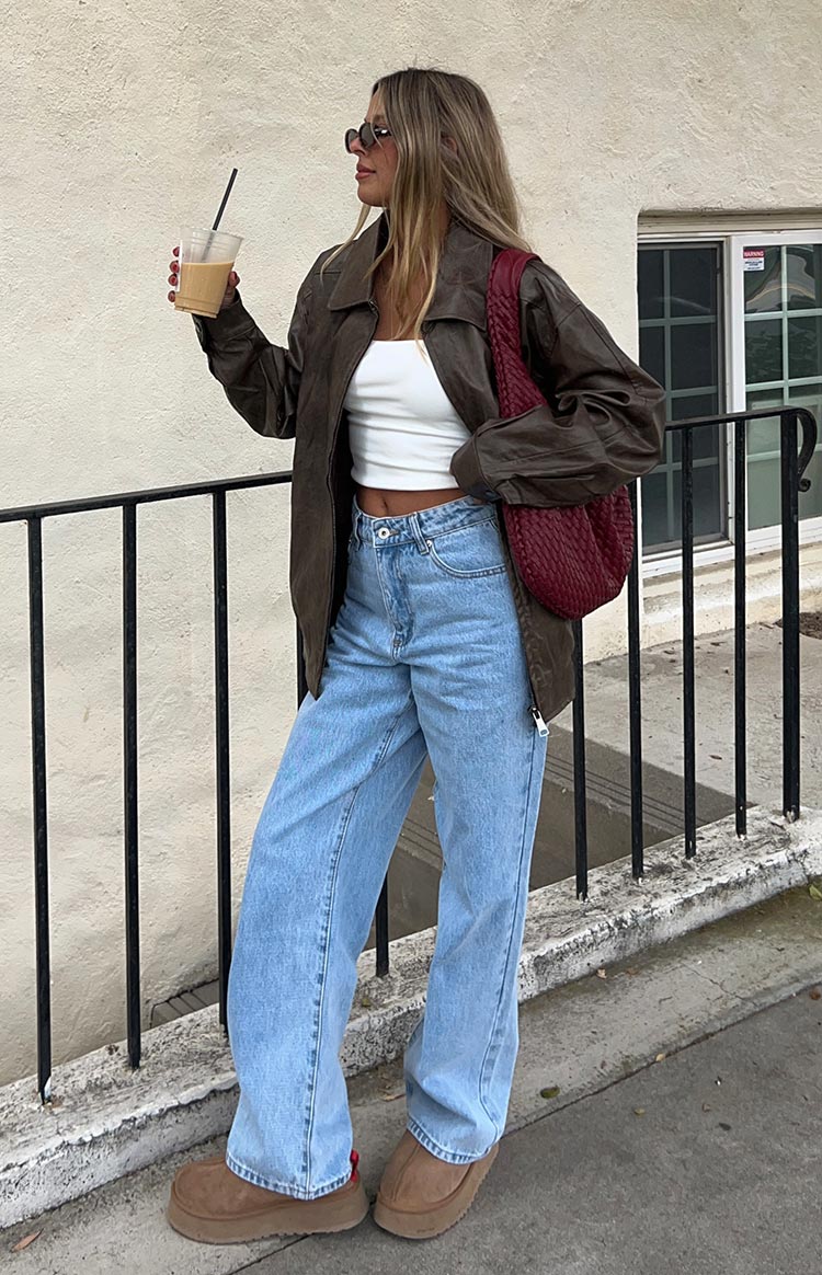 Calliope Mid Rise Slouchy Jeans | Light Wash