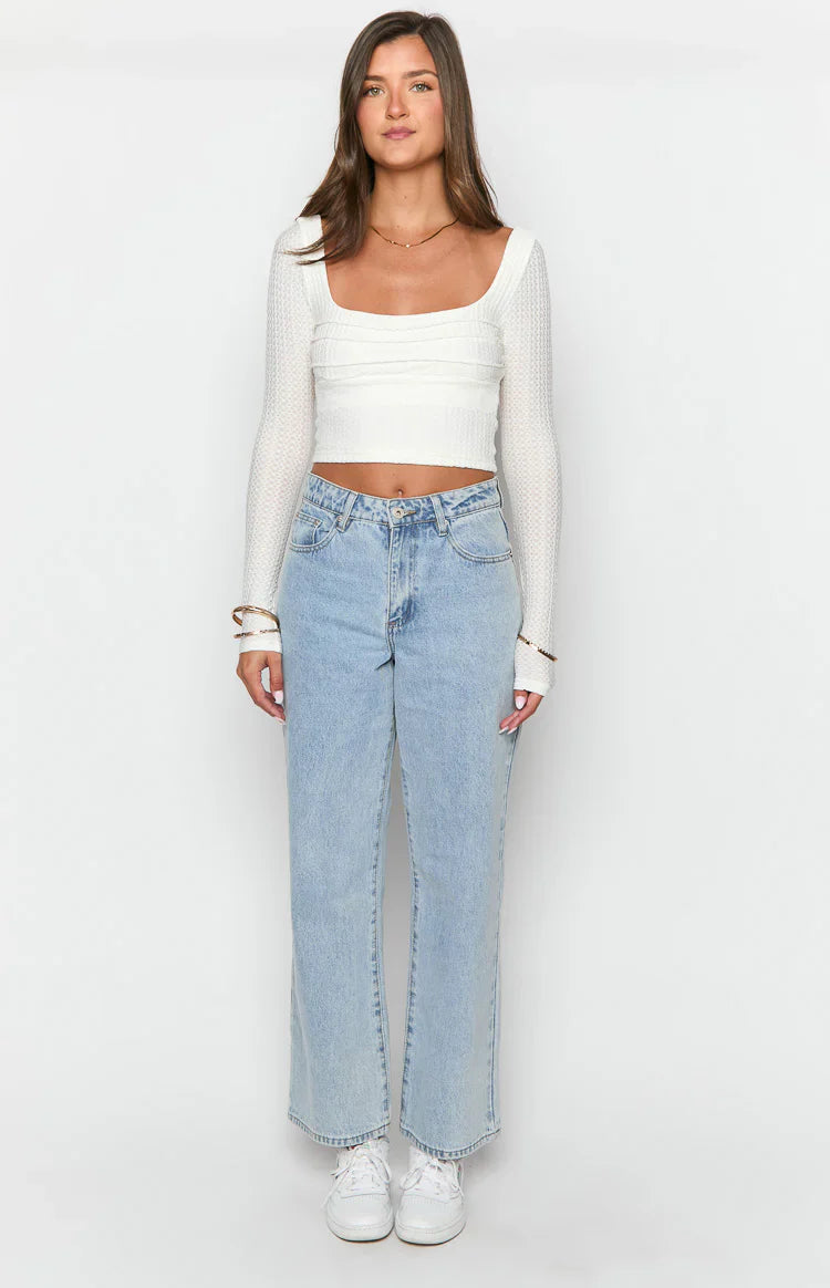 Calliope Mid Rise Slouchy Jeans | Light Wash