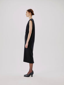 Another Tomorrow Cape Back Sheath Dress in Black – Wool Women's Dress