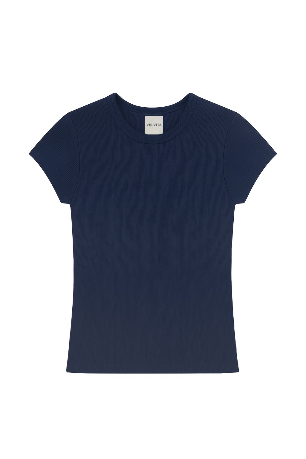 Cara Fitted Tee | Navy