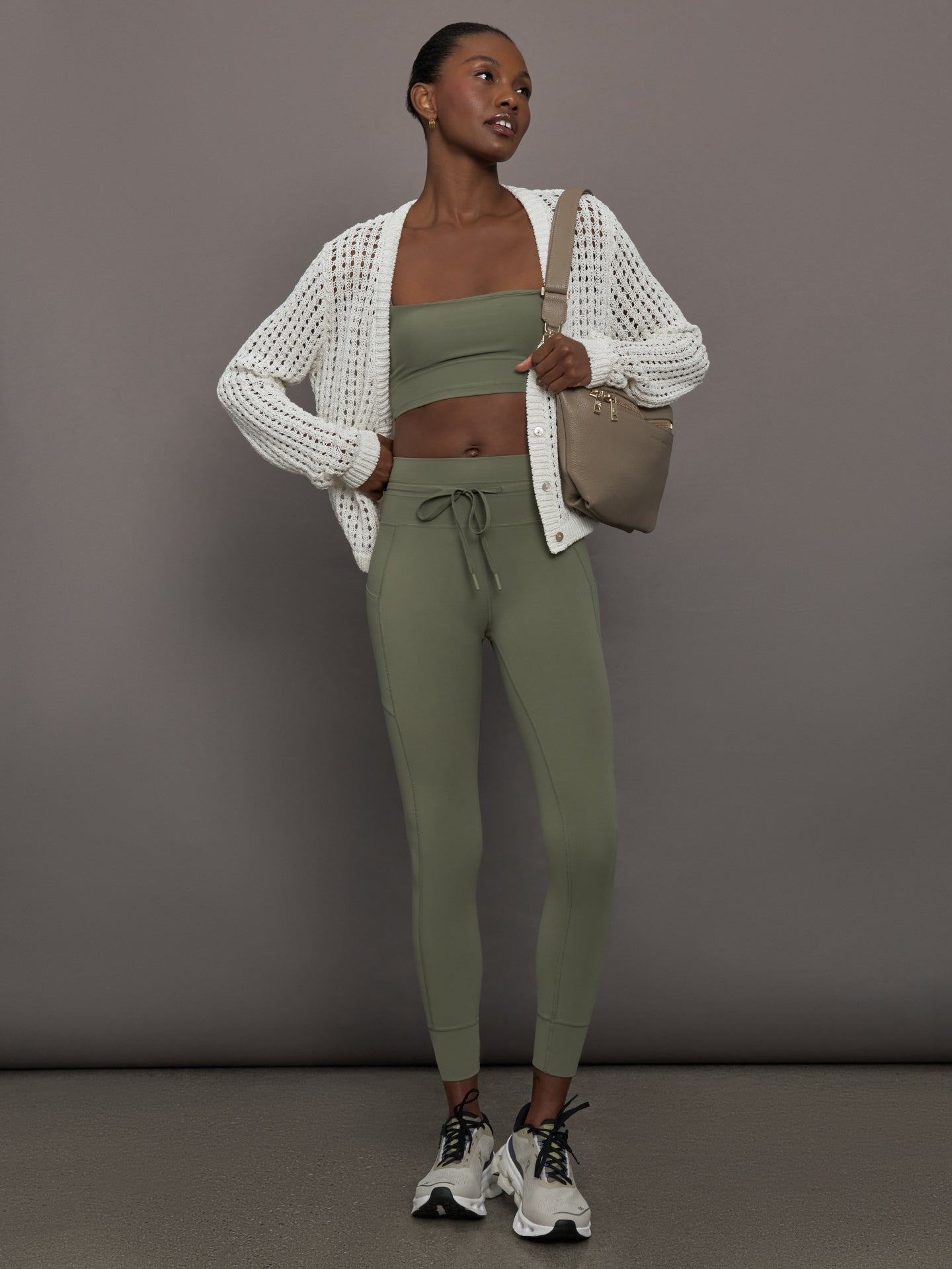 High Rise Sport Pocket Legging in Melt | Moss