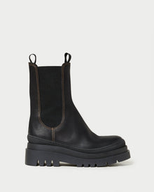 Carlota Chunky Lug Boot | Black/Black