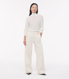 Another Tomorrow Carpenter Denim Pant in Ecru – Denim Women's Trousers