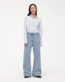 Another Tomorrow Boyfriend Denim Pant in Light Blue Wash – Denim Women's Trousers