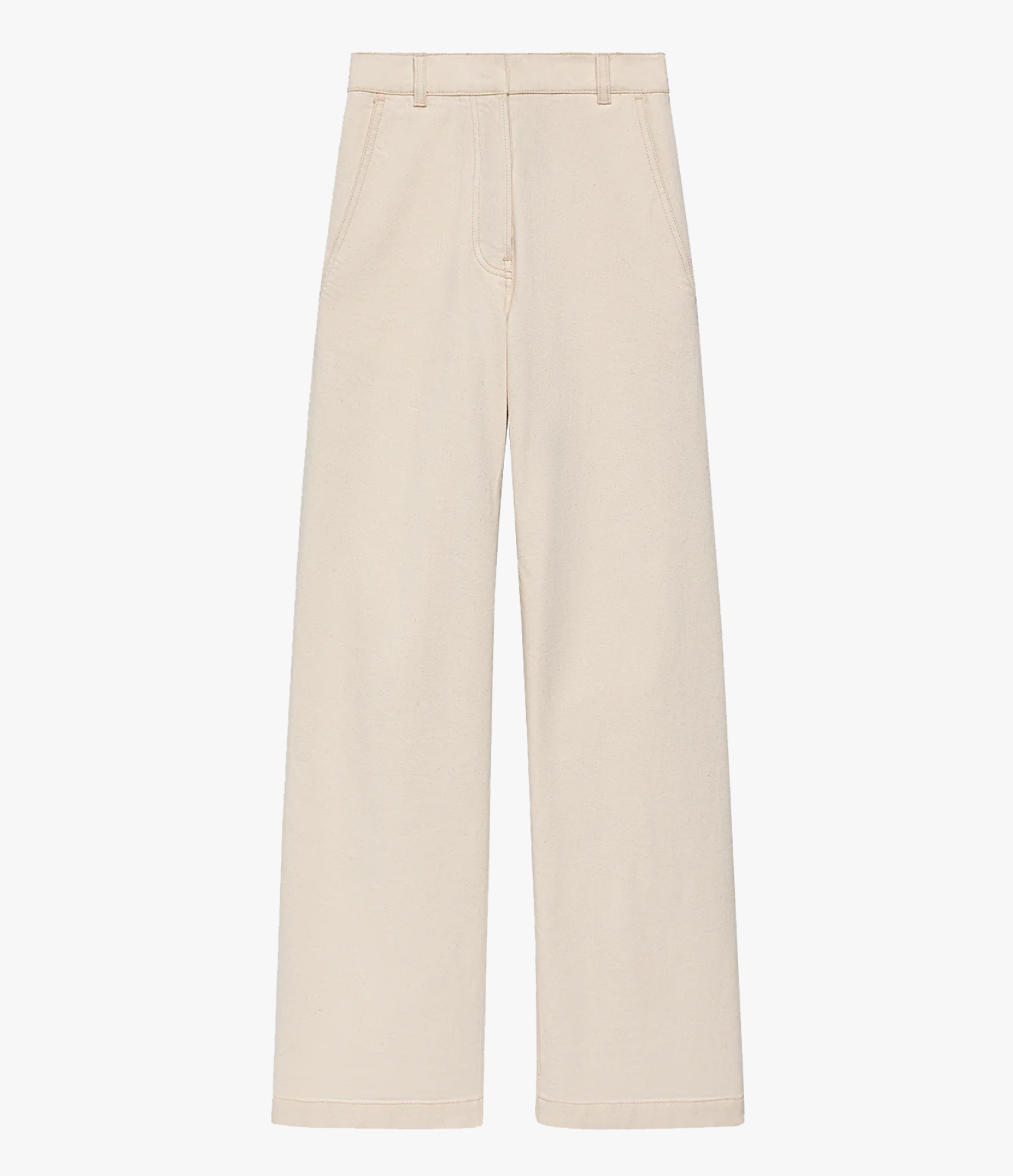 Another Tomorrow Carpenter Denim Pant in Ecru – Denim Women's Trousers