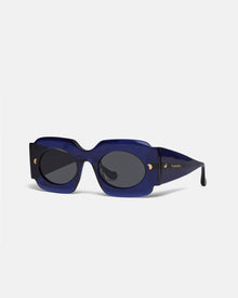 Cathi Bio-Plastic Square-Frame Sunglasses | Navy