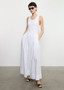 Cotton Resort Tank Dress | White