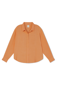 Cecile Oversized Linen Shirt | Melon