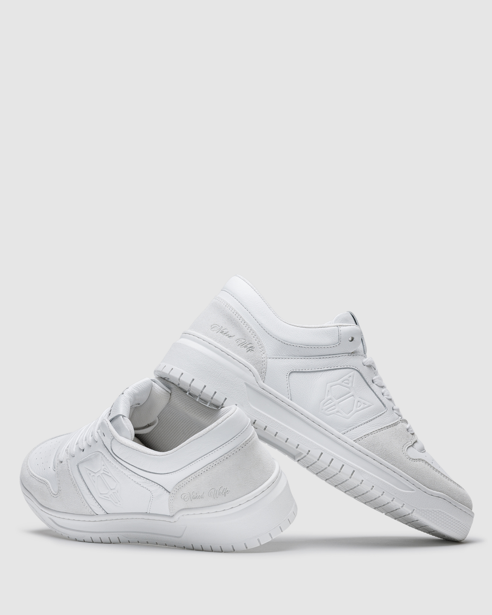 Mens | CM-01 Suede/Leather Sneaker | White/White