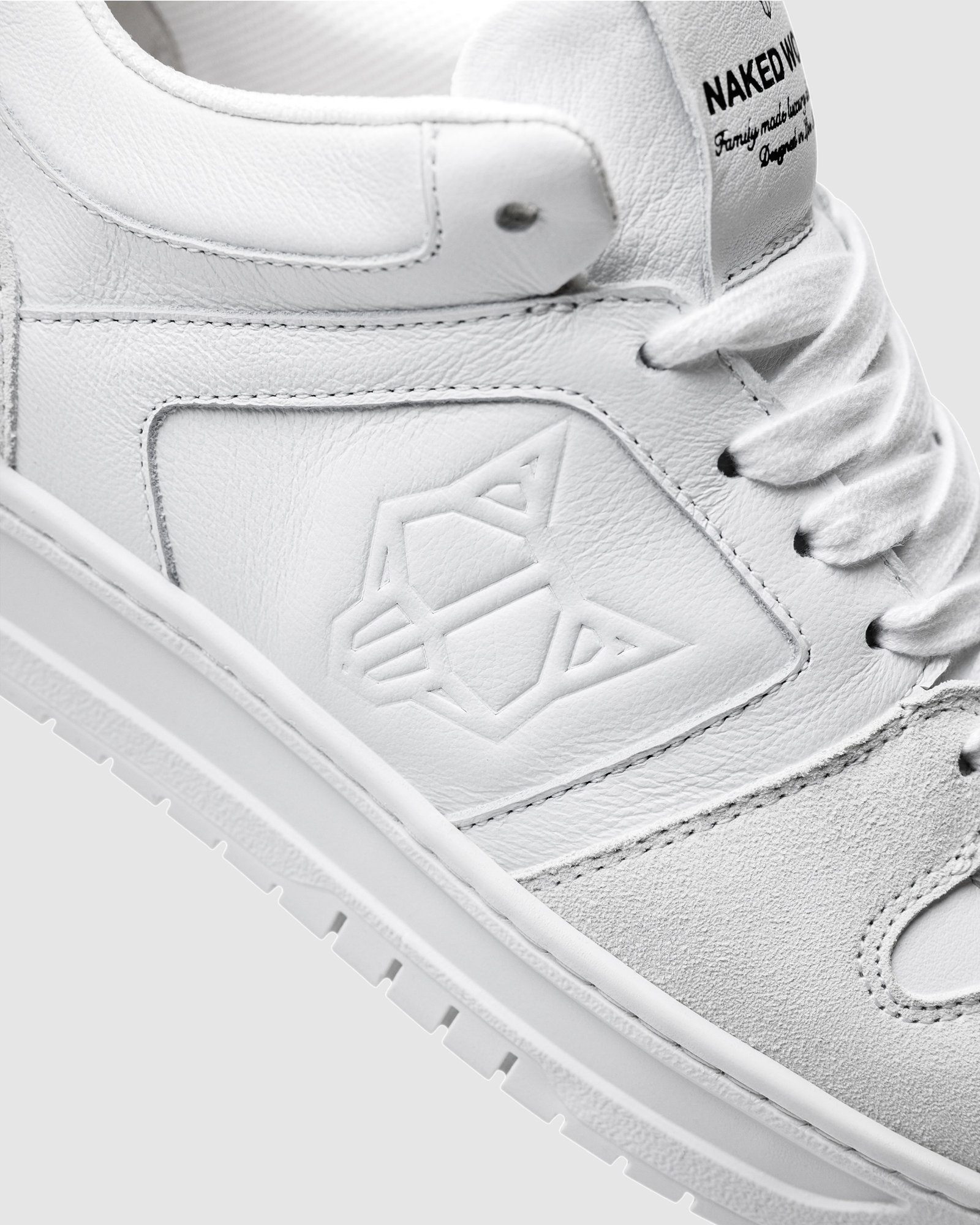 Mens | CM-01 Suede/Leather Sneaker | White/White