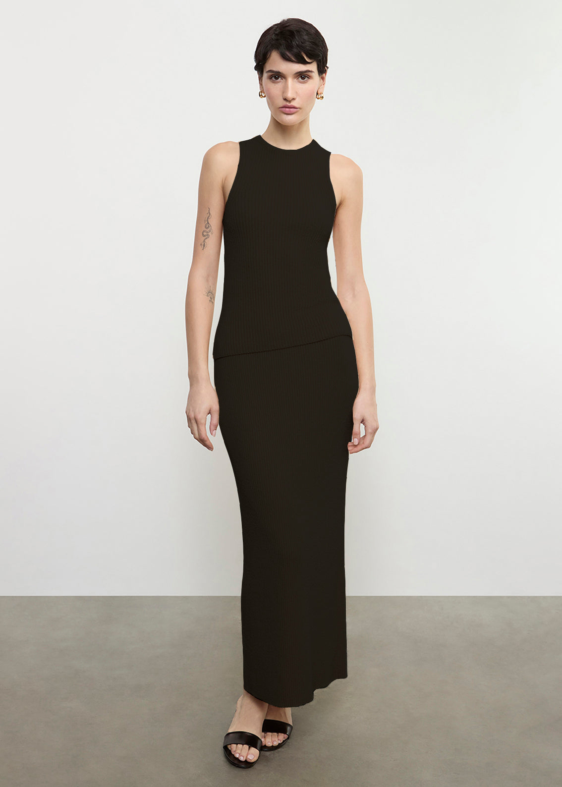 Boucle Knit Tank | Black