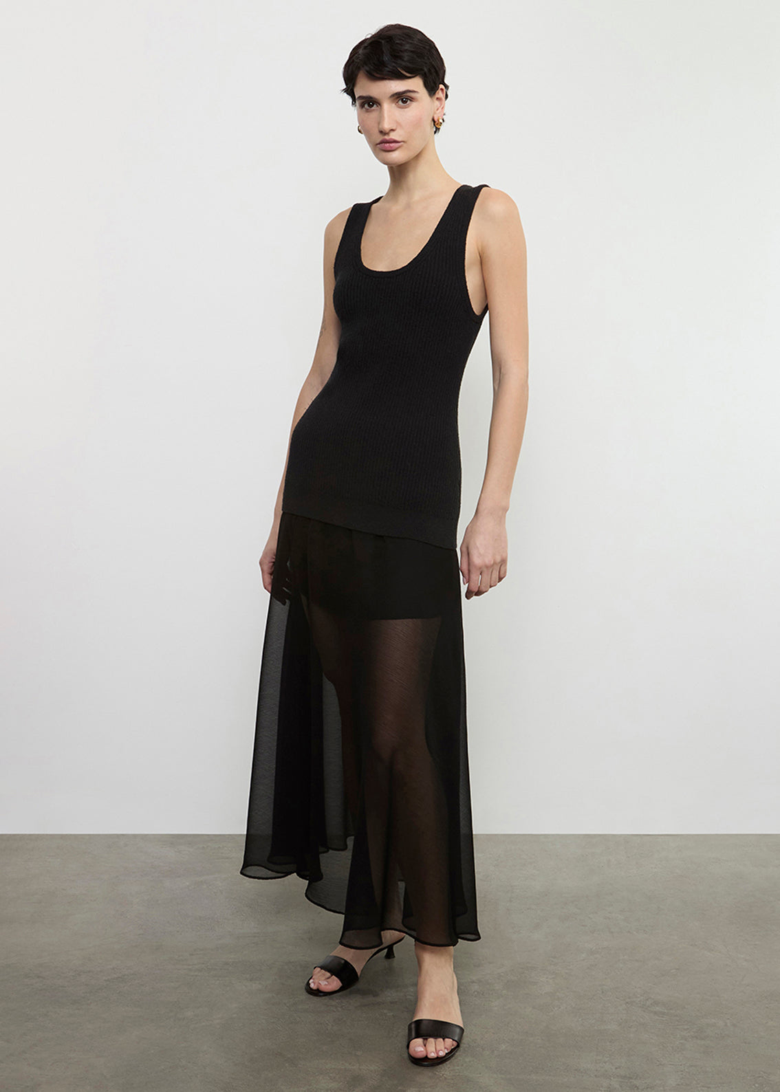 Boucle Knit Tunic | Black