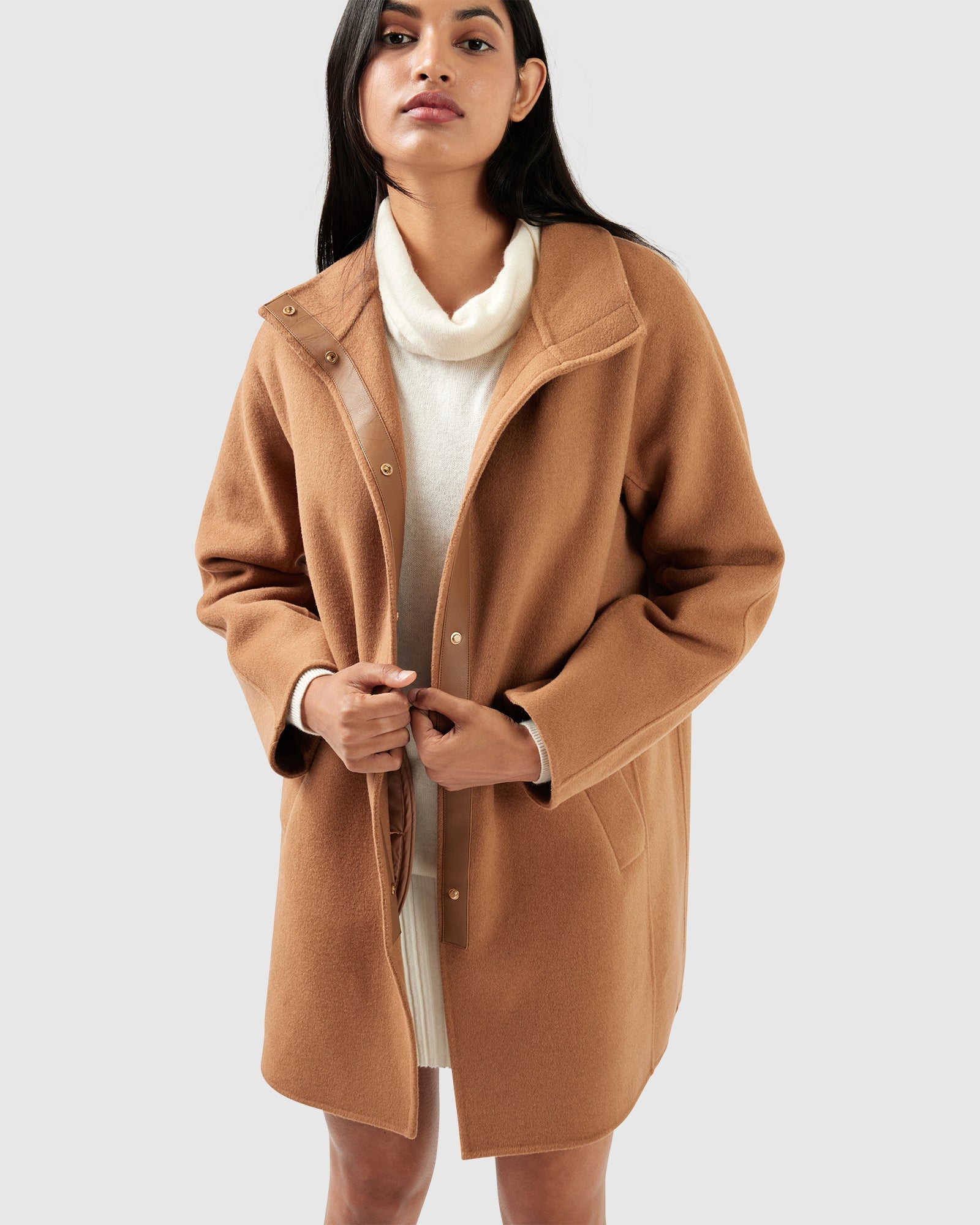 Come On Over Trimmed Coat | Women | Camel